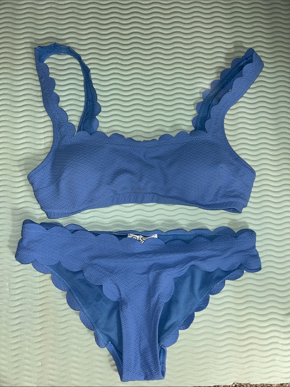 Jessica Simpson Periwinkle Textured Bikini Set